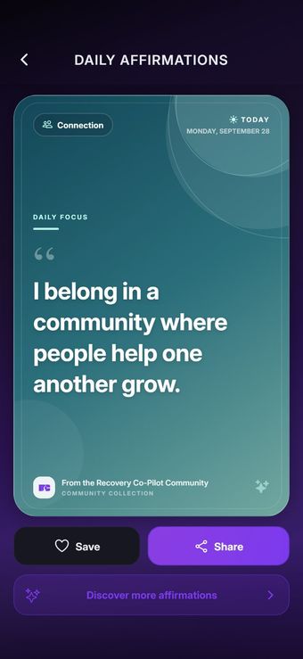 App screen 6 of 10: Start each day with hope