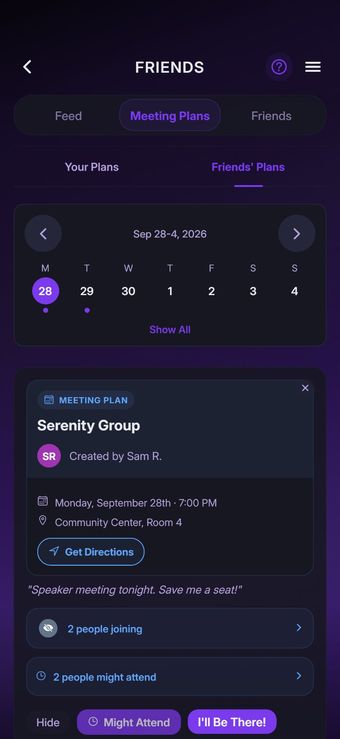 App screen 7 of 10: Go to meetings together