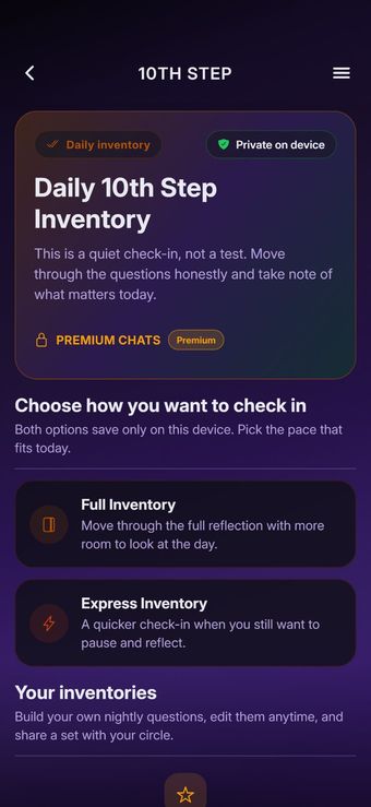 App screen 9 of 10: Stay accountable every day